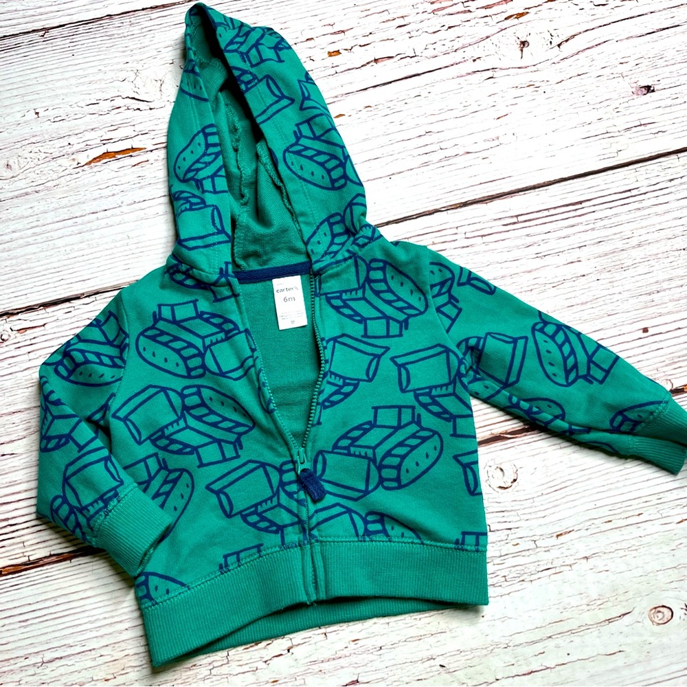 Carter's Construction Bulldozer Hoodie